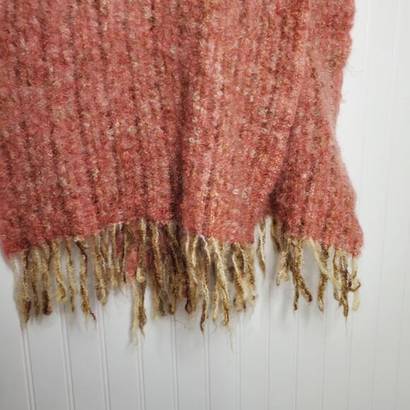 Thornhill Hand Weavers Pink Wool Scarf Fringe Soft Handmade 70s England Soft - Picture 6 of 10